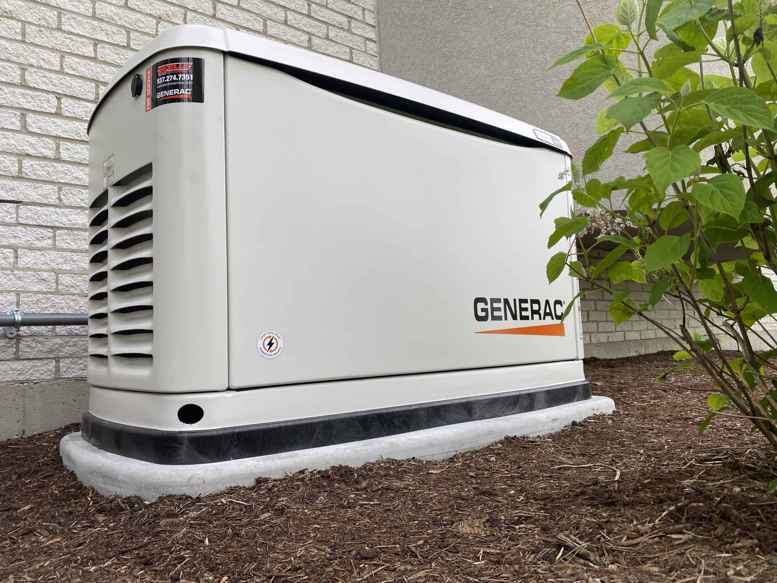 New Generac generator installation on dirt